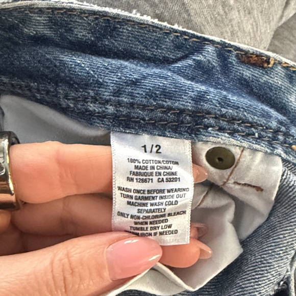 Aeropostale Distressed Blue Jean Shorts - Picture 3 of 3